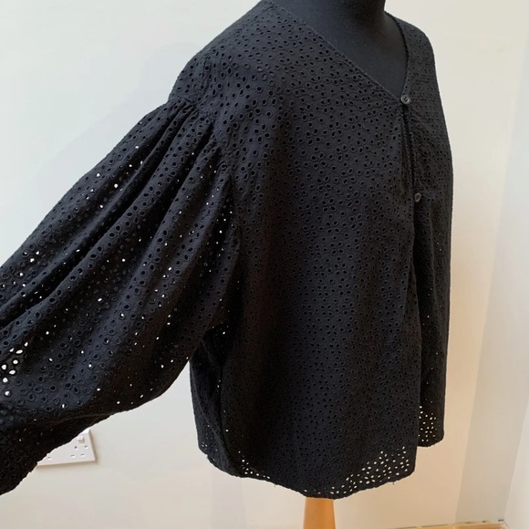 Arket oversized broderie blouse uk 10 - Picture 6 of 13